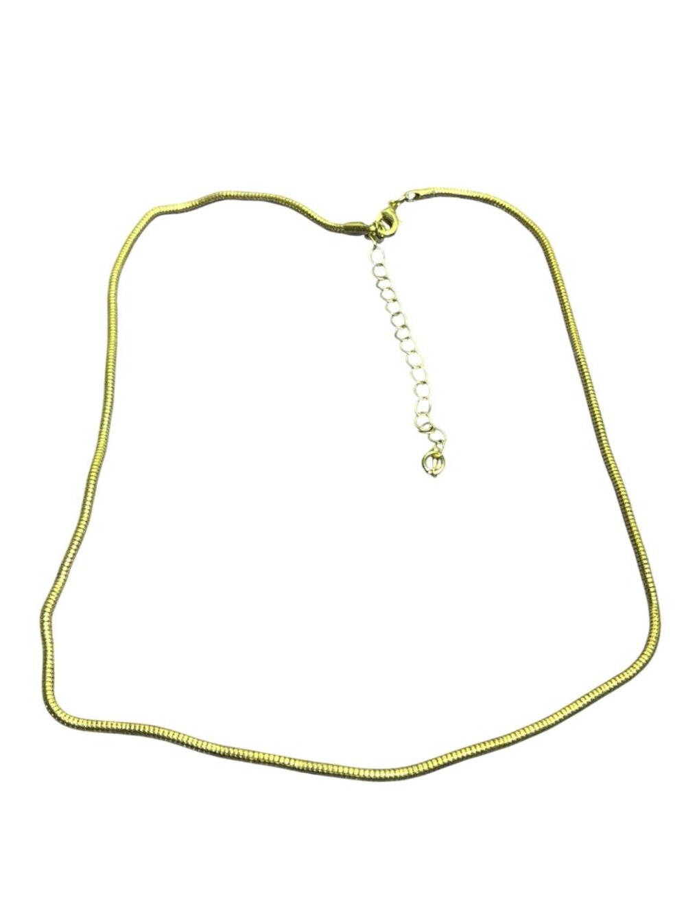 Goldtone Serpentine Chain Necklace 19 - 22 inches Long